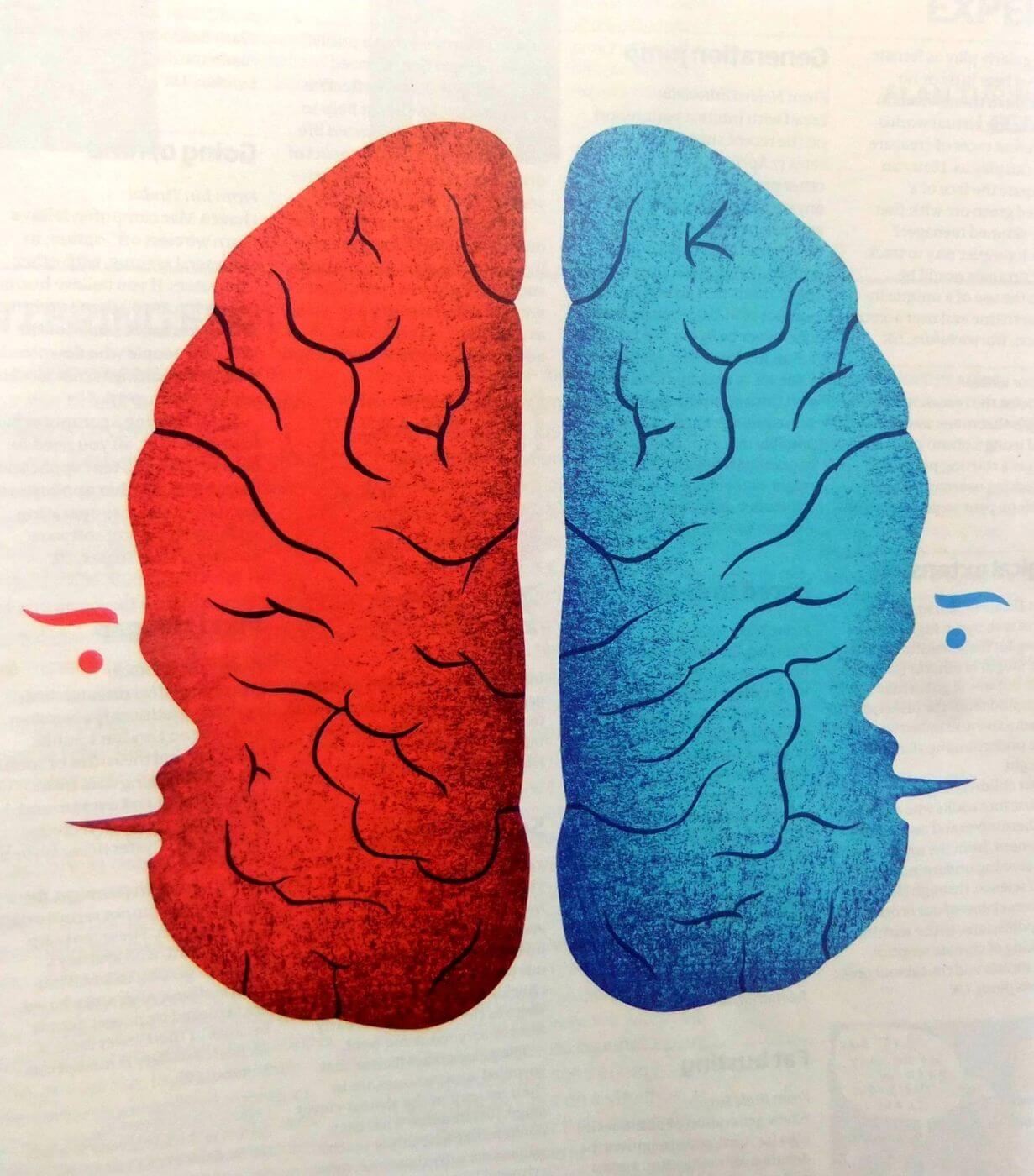 Individual pondering emotional patterns while observing interpersonal relationship signals
