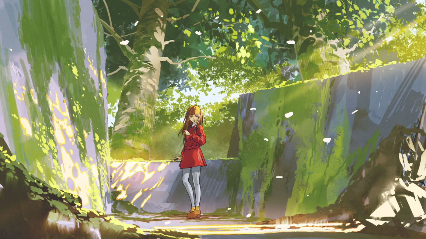 Individual contemplating personal happiness versus partner's emotional needs in a serene setting