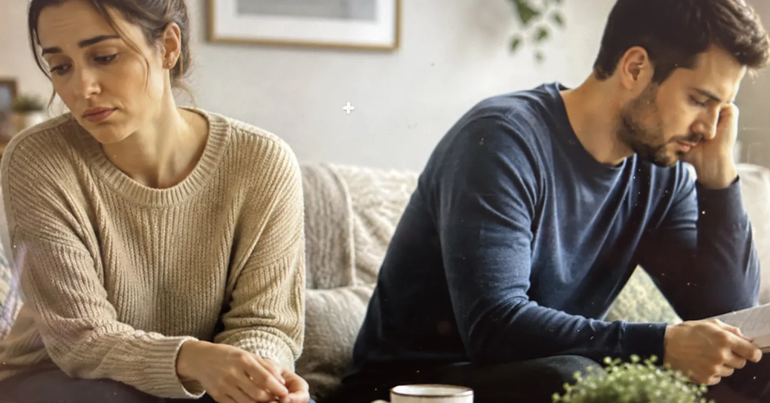 Couple in conversation, one partner dismissing small gestures, highlighting relationship signals.