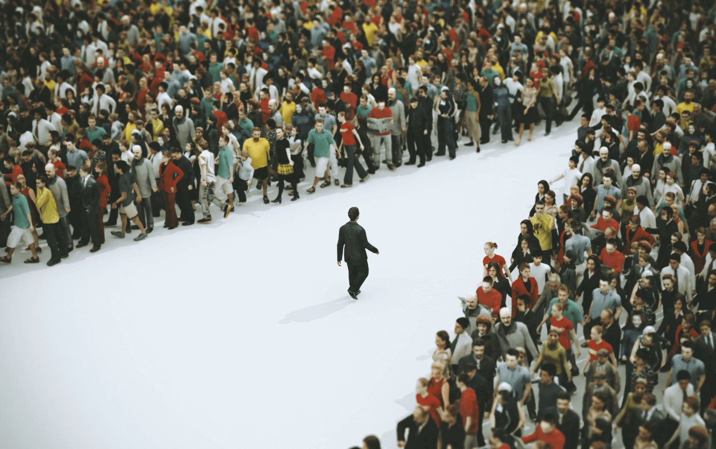 Individual confidently expressing personal values despite external opinions in a social setting