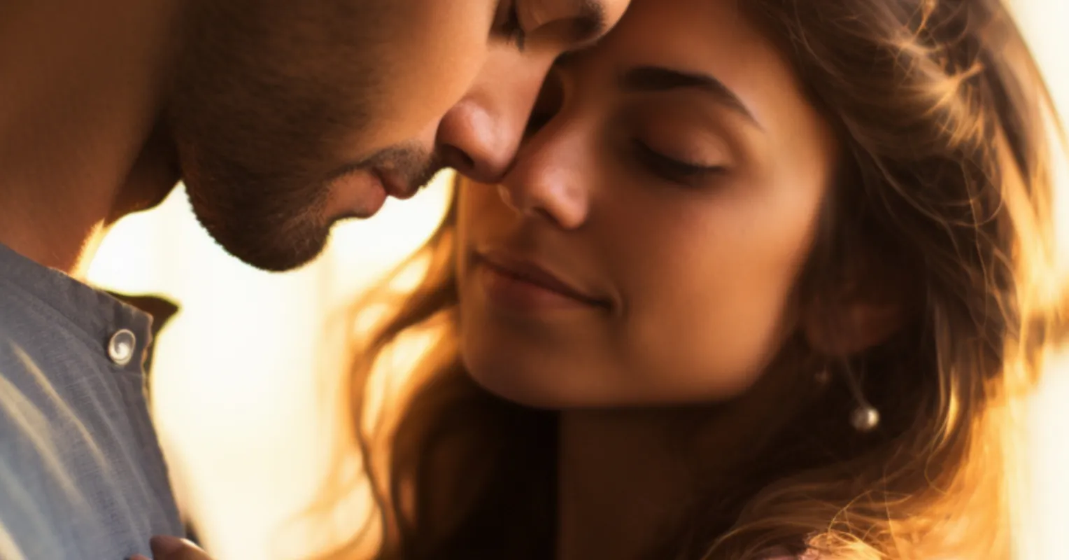 Couple sharing an intimate moment to emotionally reconnect after feeling distant