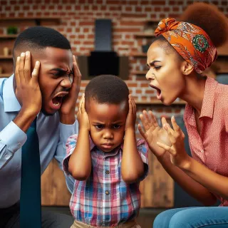 Young adult expressing emotions to parents about feeling micromanaged in a conversation
