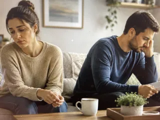 Couple experiencing tension while one person overlooks small gestures in their relationship