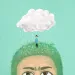 Individual feeling vulnerable after crying, expressing embarrassment in a social setting