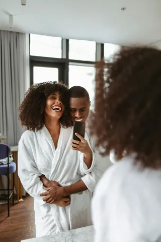 Couple discussing their feelings about intimacy and partnership expectations