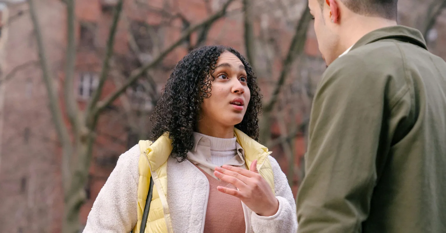 Partner feeling overwhelmed while listening to another's emotional needs in a conversation