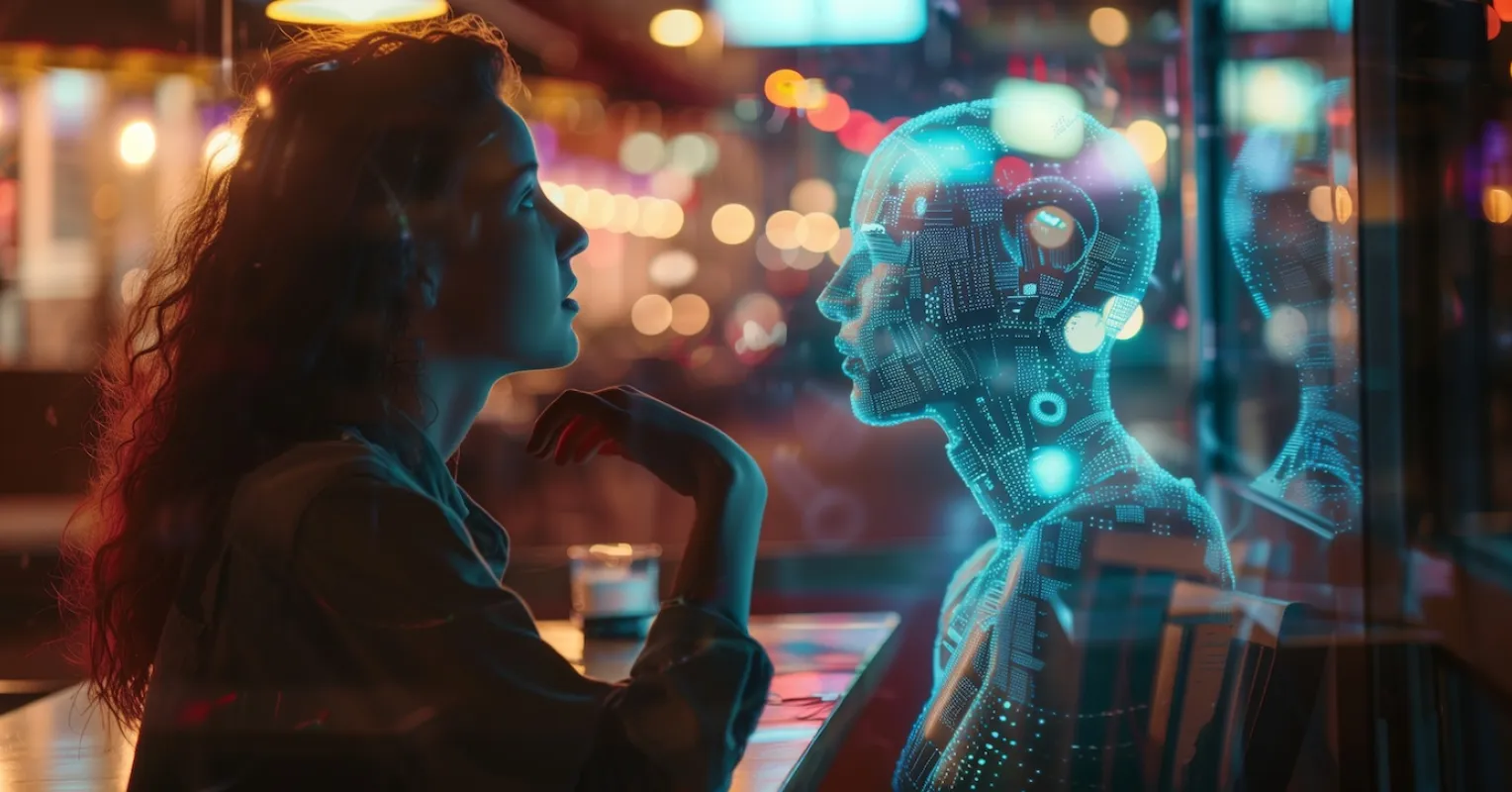 Individual contemplating the emotional signals behind preferring AI companions over friends