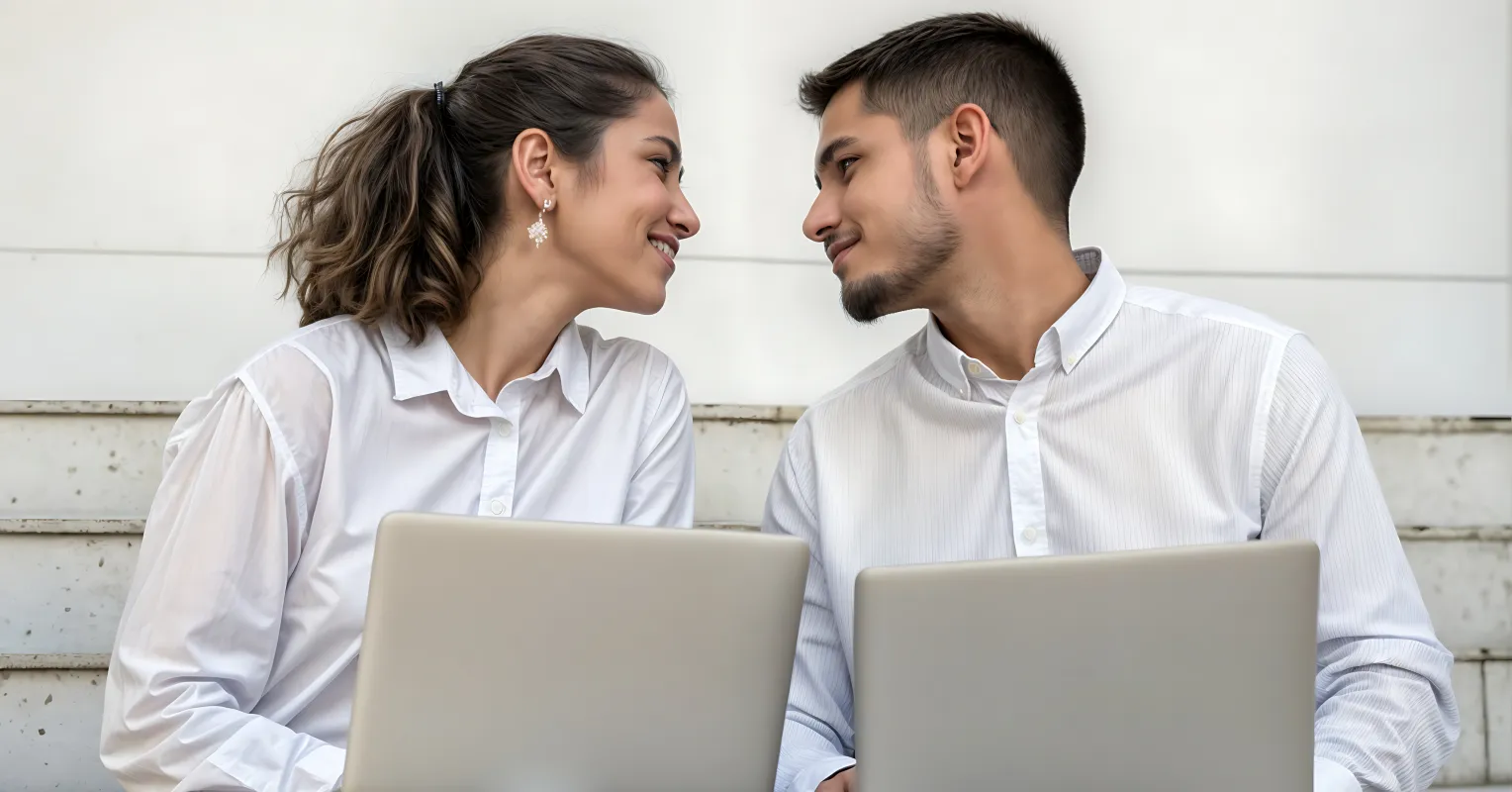 Couple managing daily tasks, neglecting emotional closeness and connection in their relationship