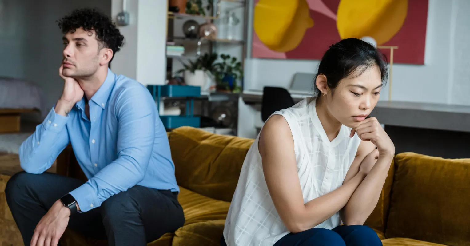 Couple discussing feelings of frustration over minor issues in their relationship
