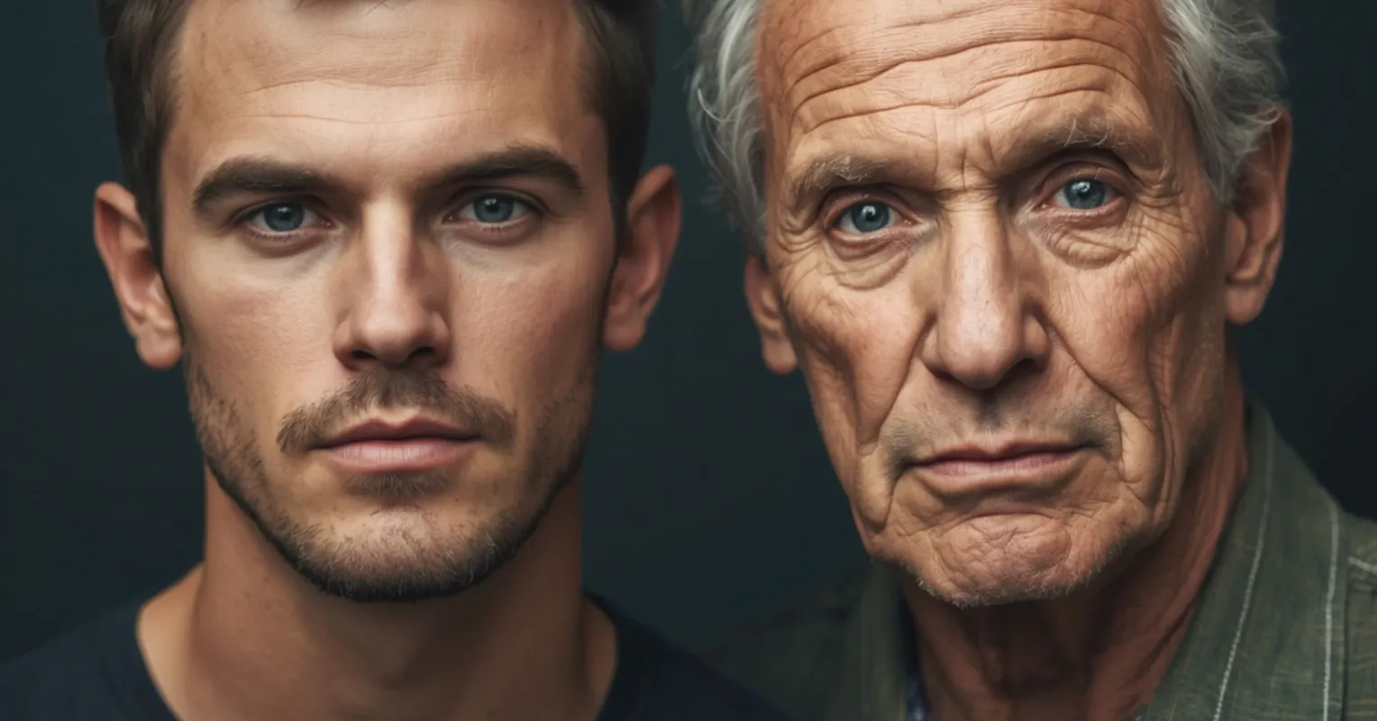 Older couple sharing a tender moment, reflecting on emotional connection as they age