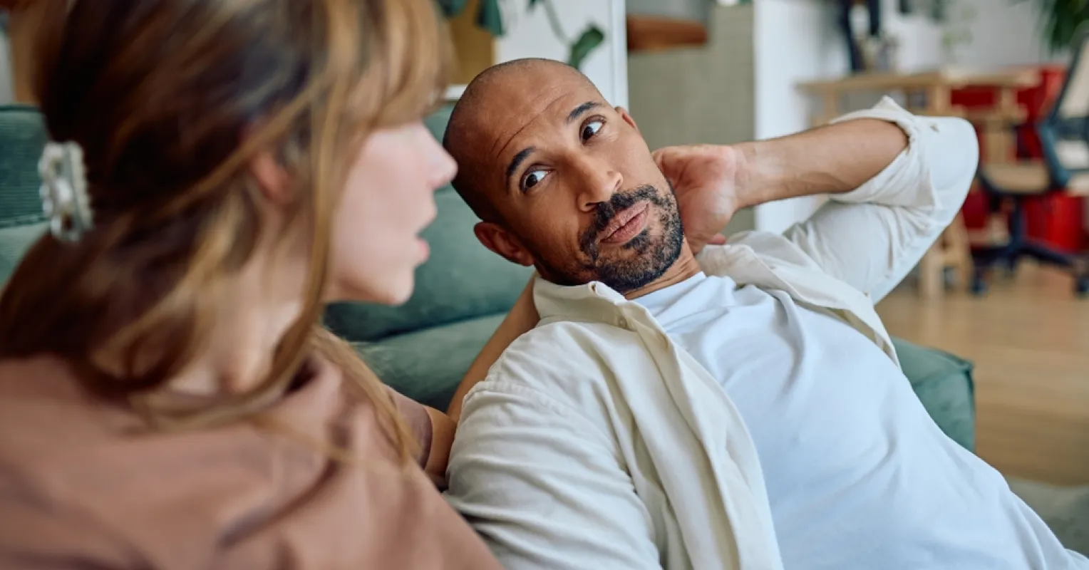 Individual contemplating the allure of dramatic relationships compared to stable ones