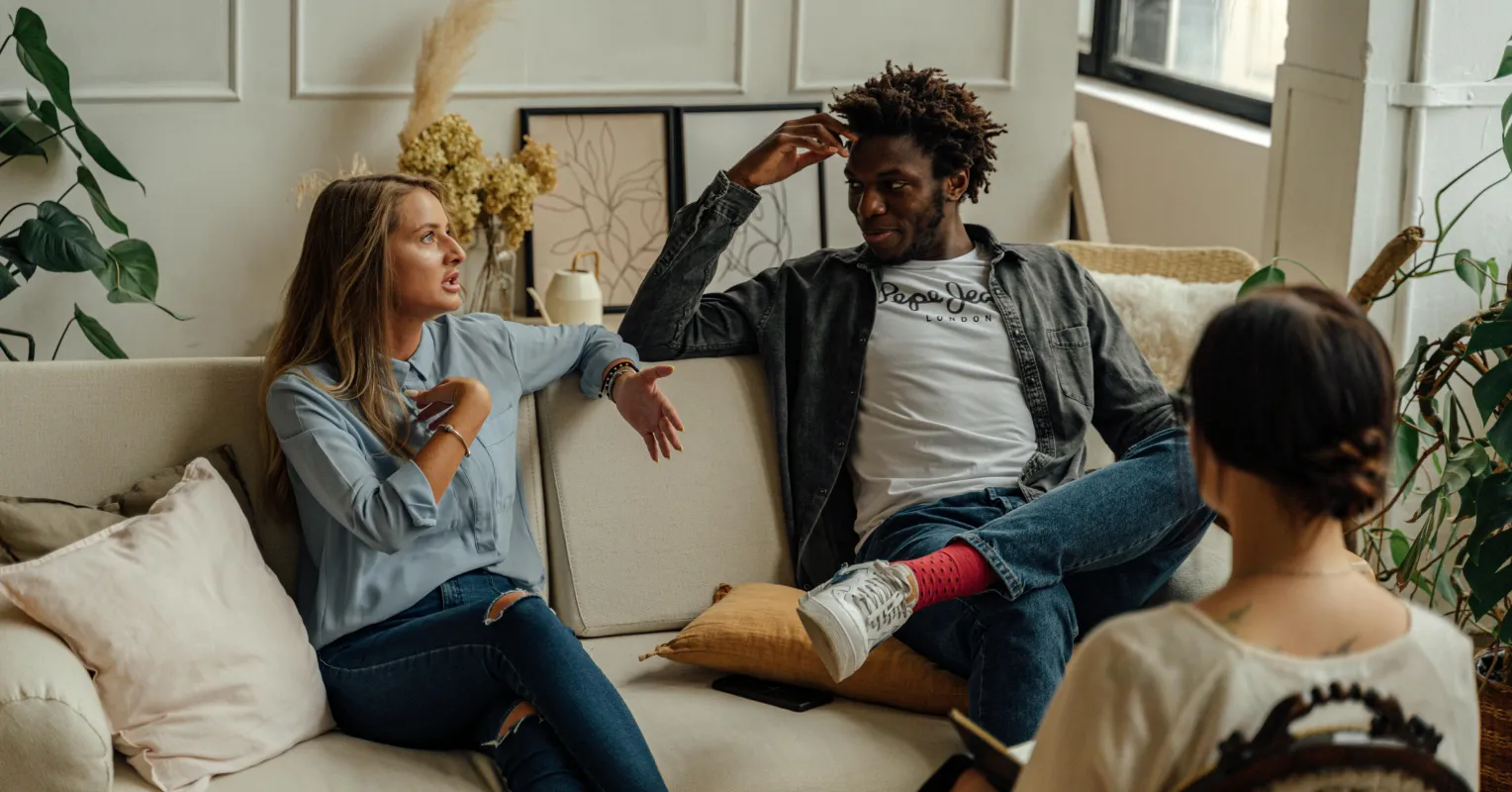 Couple sharing a quiet moment, feeling a sudden emotional distance after years of closeness