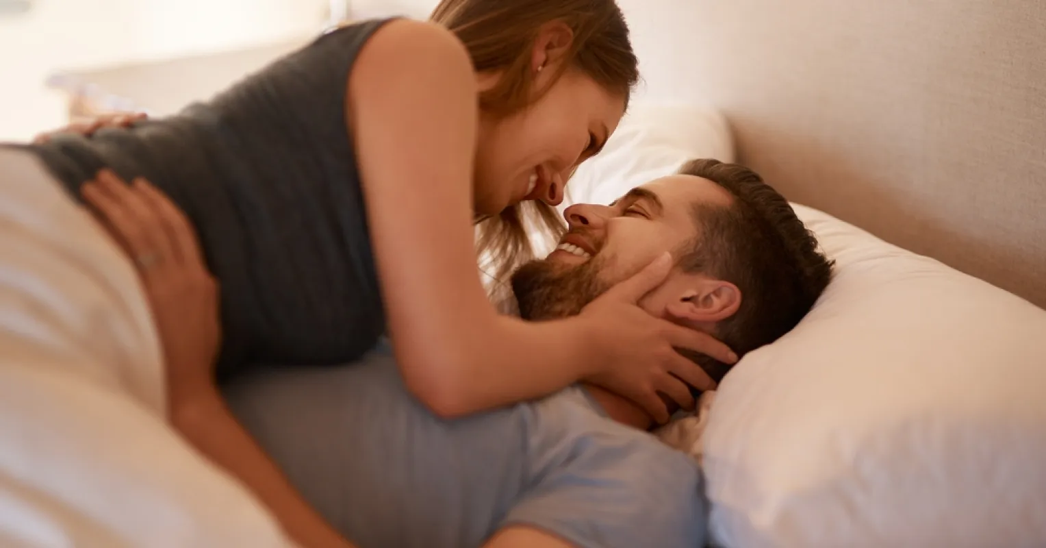 Woman experiencing intimacy while seeking emotional connection during sex