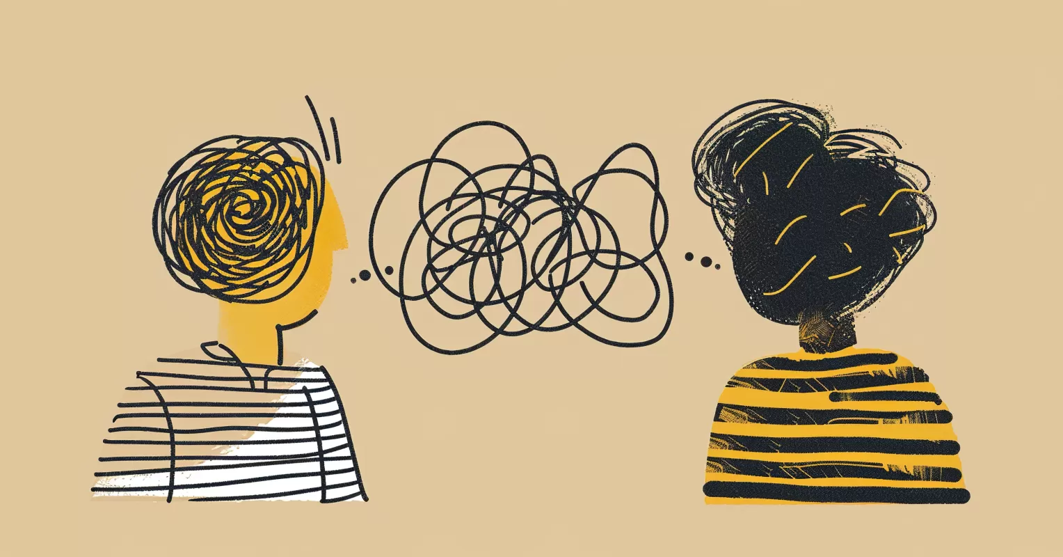 A group of friends engaging in thoughtful conversation, interpreting subtle cues among neurodivergent individuals.