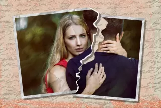 Couple sitting apart, sensing a need for space in their relationship dynamics