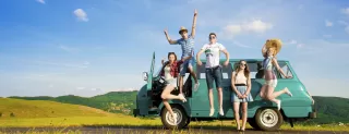 Individual relaxing in nature, reflecting on guilt from enjoying leisure activities like camps