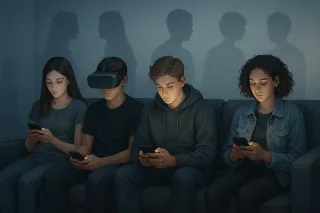 Individual expressing relief while conversing with AI instead of friends, exploring emotional patterns