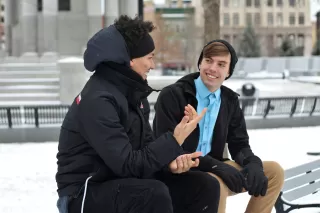 Couple discussing personal issues, highlighting the desire to fix problems in a relationship