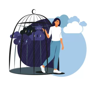 A person looking determined while reflecting on how to regain self-esteem after an abusive relationship