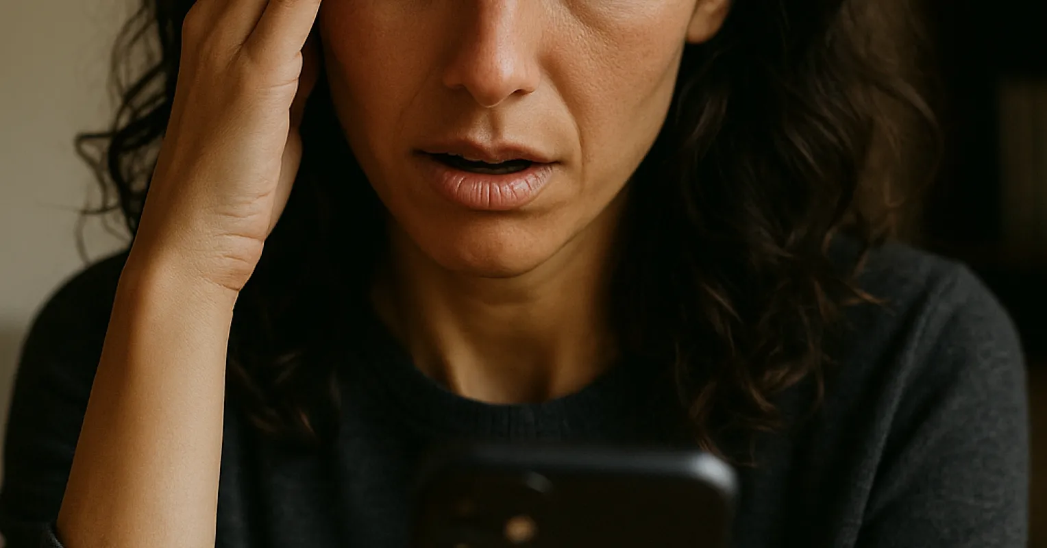 Person contemplating their reliance on texting for validation in a relationship.
