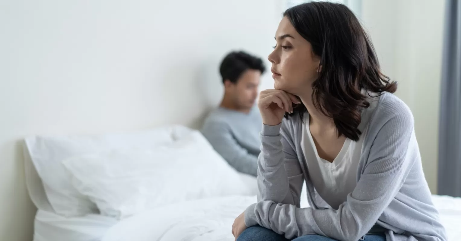 Couple navigating emotional distance, reflecting on fear of loss in their relationship