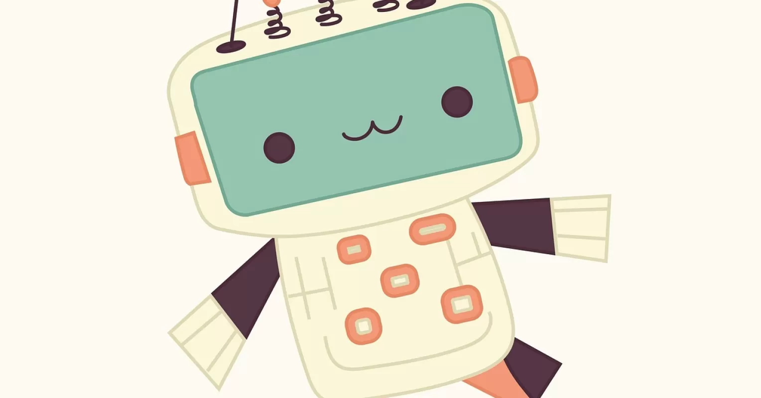 Individual expressing comfort and connection while chatting with a friendly chatbot interface