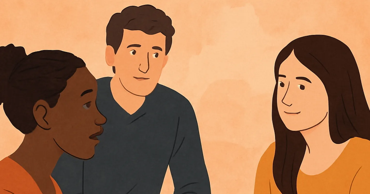 A couple sitting in silence, illustrating avoidance of deep conversations in their relationship.