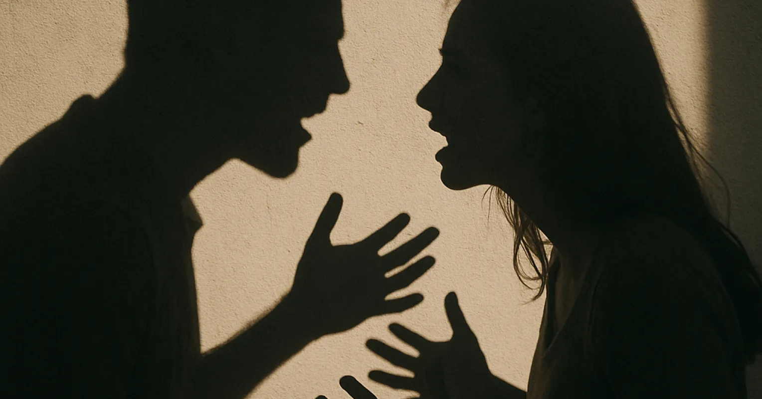 Person feeling isolated while their partner remains emotionally distant during a conversation