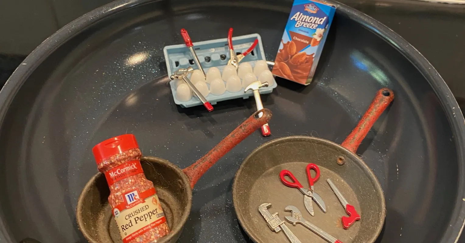 A partner cooking breakfast to express care and impress their significant other