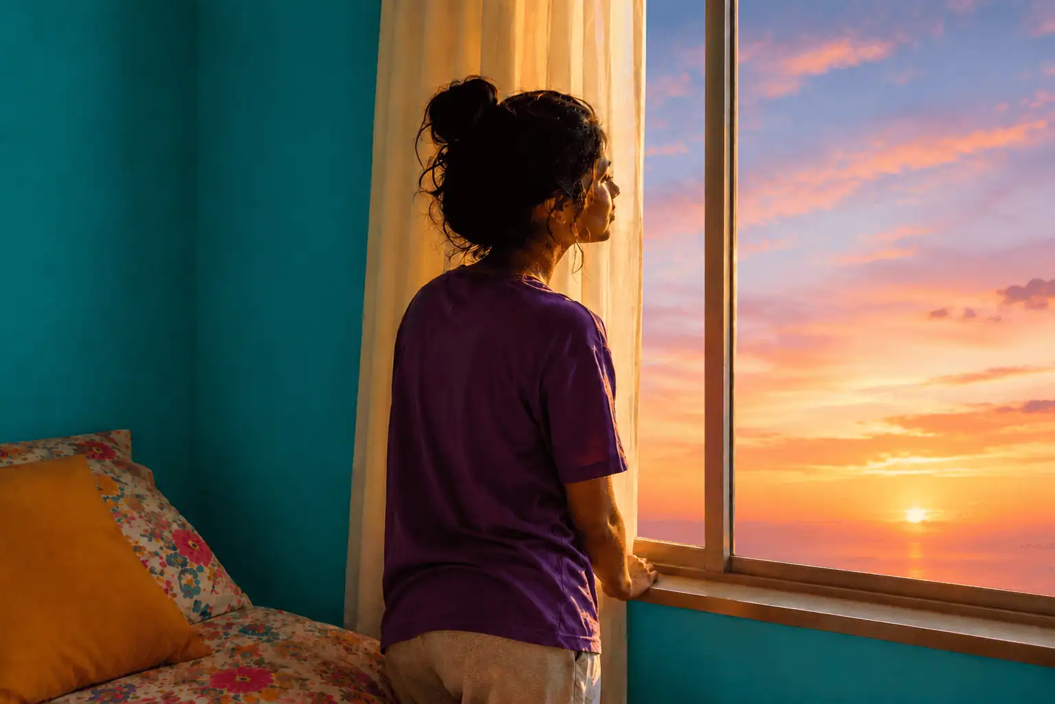Person reflecting on uncertainty in a relationship connected to how to cope with feeling insecure in a new