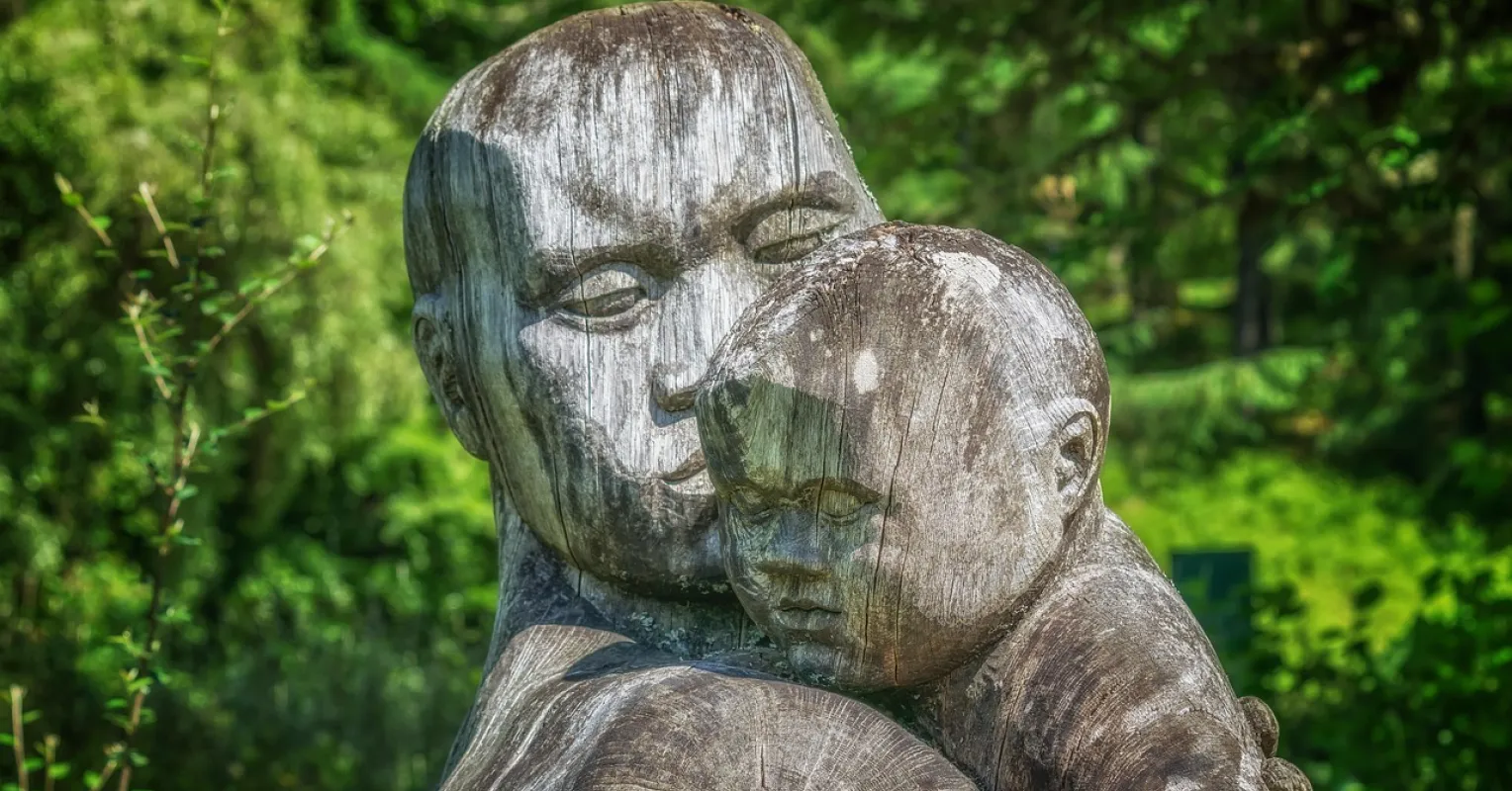 Adult reflecting on childhood guilt from parents while contemplating improved parenting methods