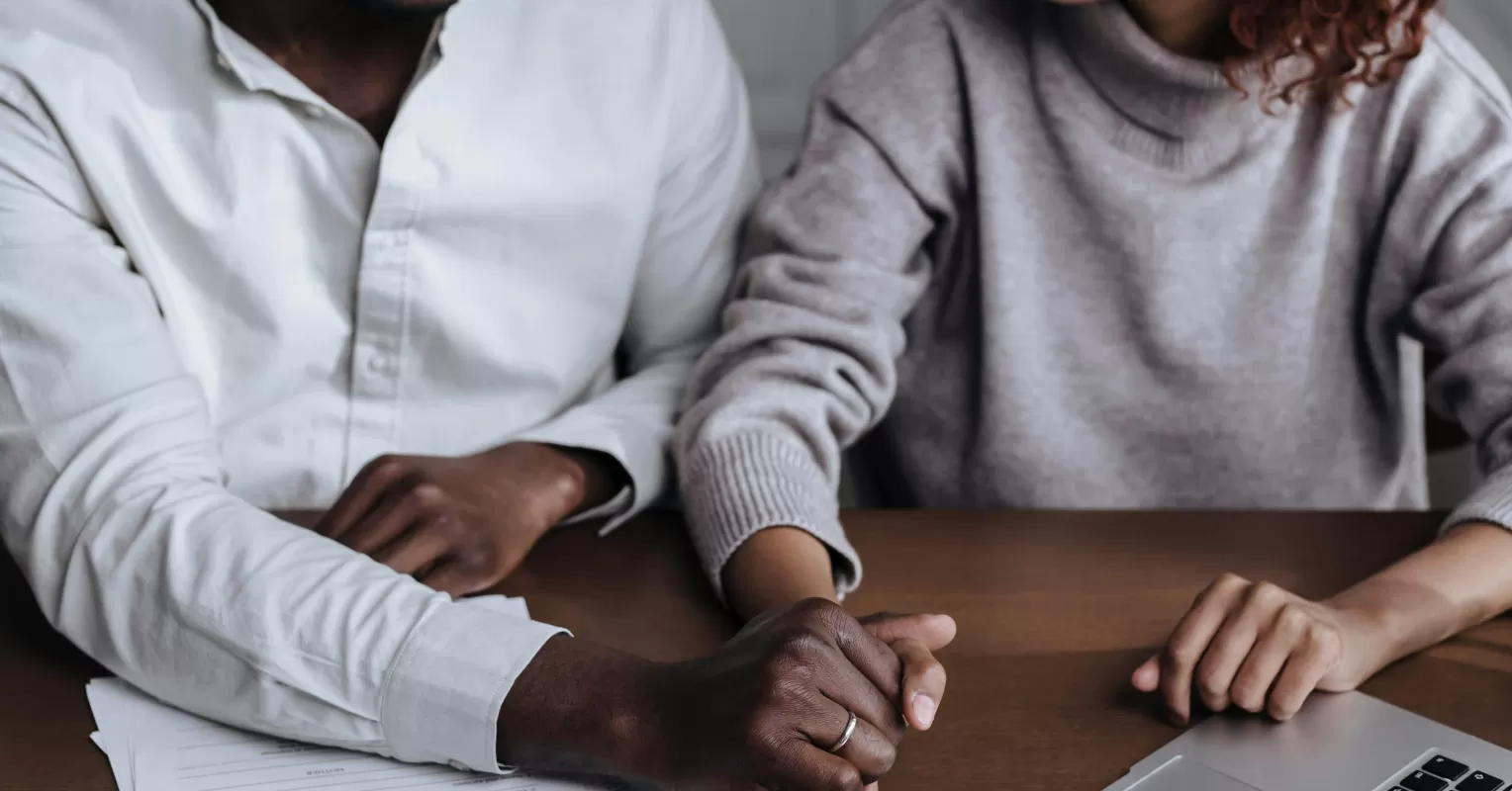 Couple sharing a meaningful look, recognizing bids for connection in each other's behavior