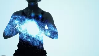 Individual contemplating the differences between intuition and anxiety in relationship signals