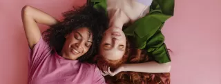 Two people sharing a heartfelt conversation, highlighting instant connection and strong bond.