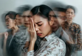 Individual grappling with emotional expression, exploring feelings in relationships and personal barriers.