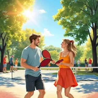 Couple sharing joyful moments during a sports game, highlighting relationship signals of bonding
