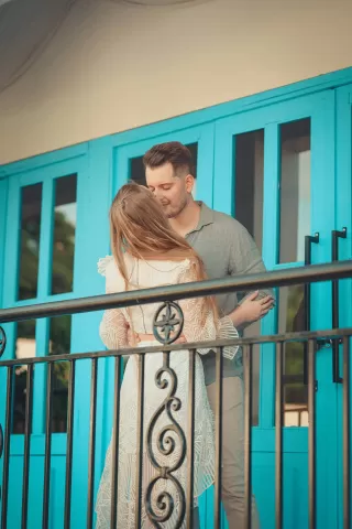 Couple navigating emotional barriers while trying to connect through physical affection