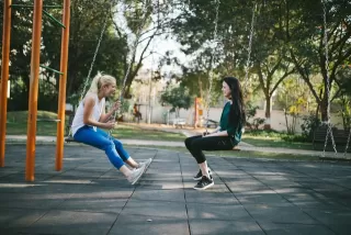Couple experiencing tension as one partner evades confrontation in discussion