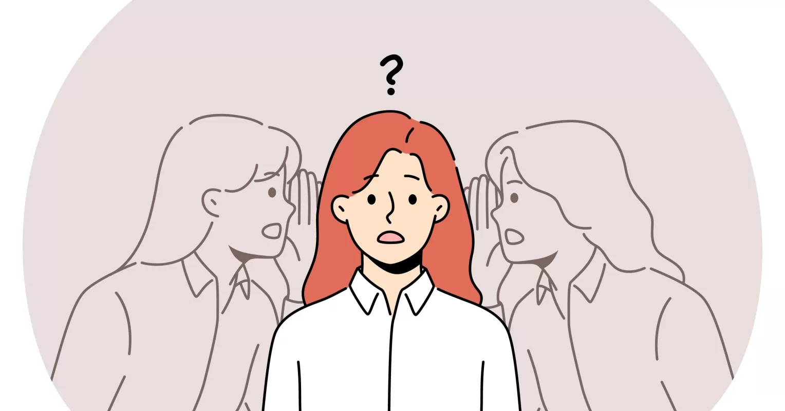 Individual grappling with inner thoughts that signal self-sabotage in relationships