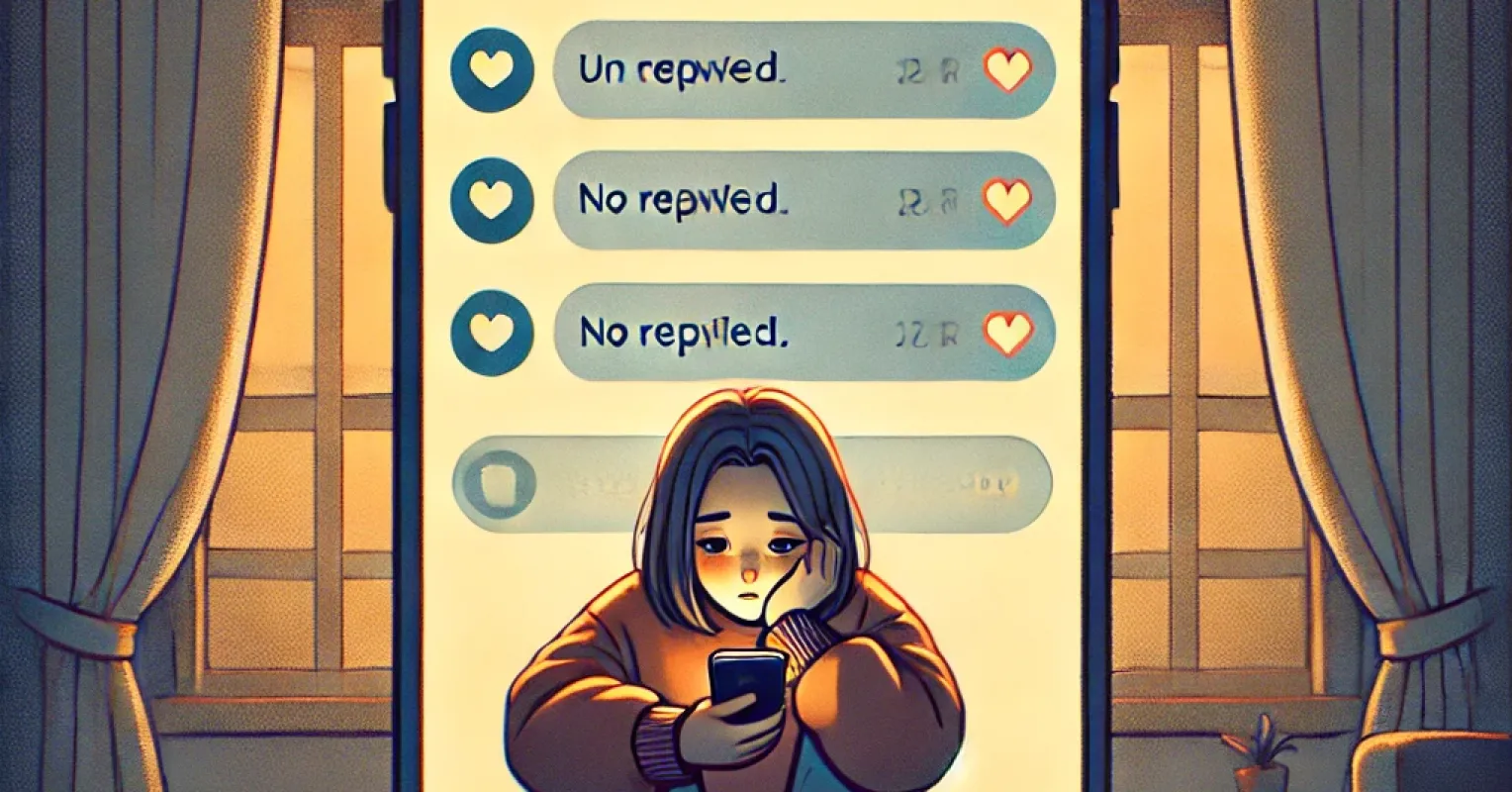 Individual contemplating the emotional impact of ghosting in a relationship