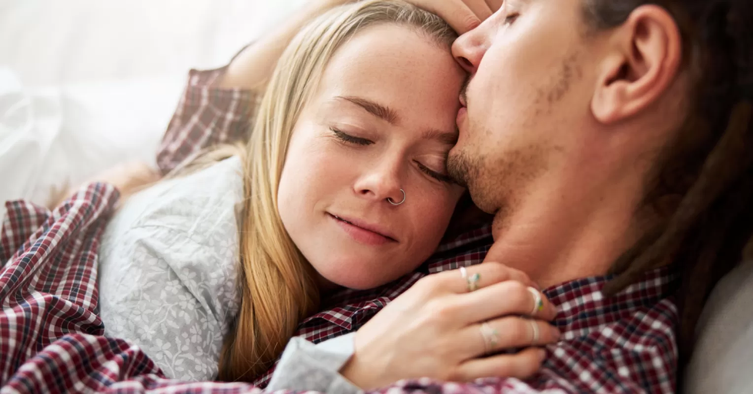A couple attempting to reconnect after experiencing a conflict and feelings of distance