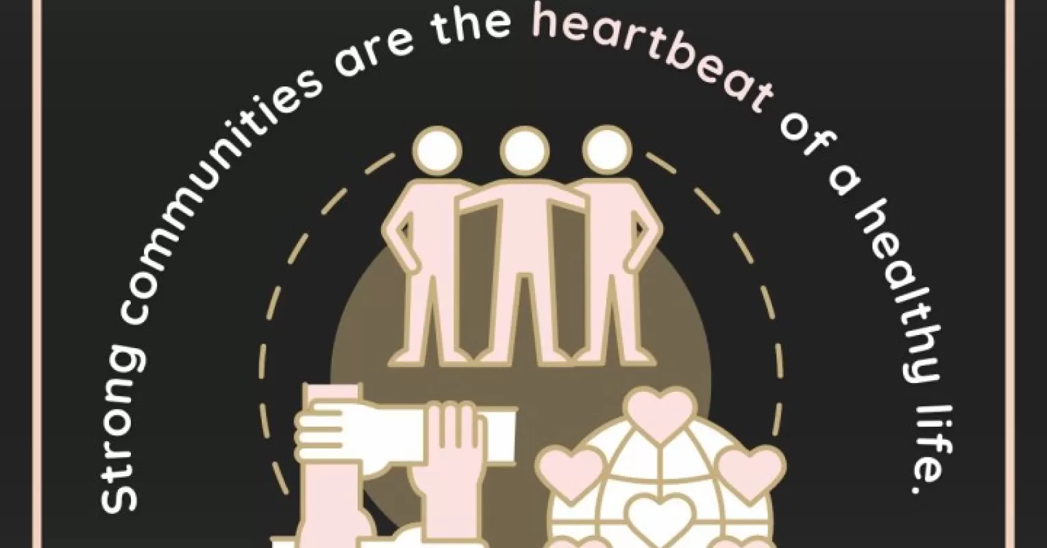 Individual experiencing deeper connections with strangers in a busy urban environment