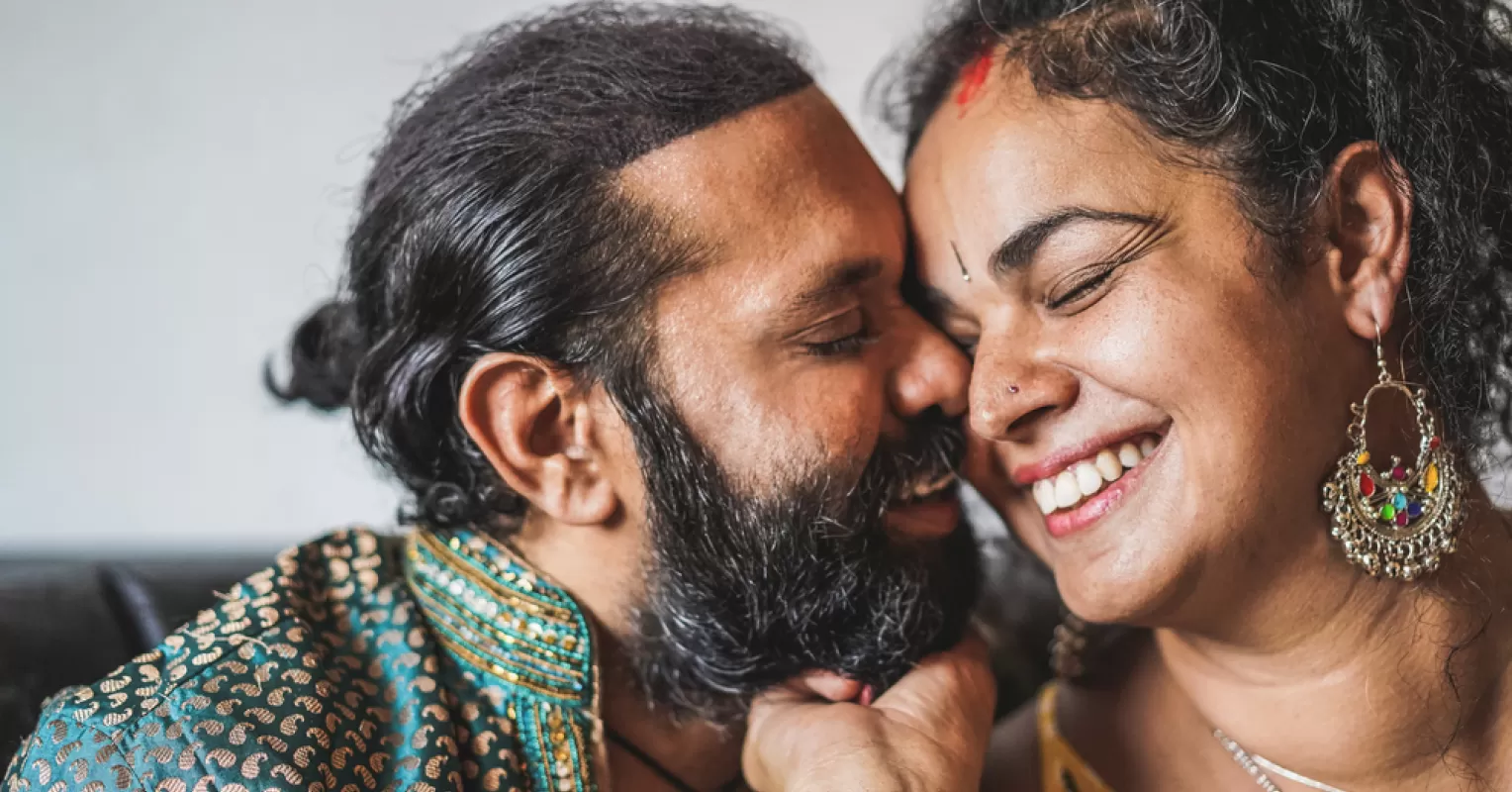 Couple sharing a deep conversation, followed by one partner showing withdrawal signs.