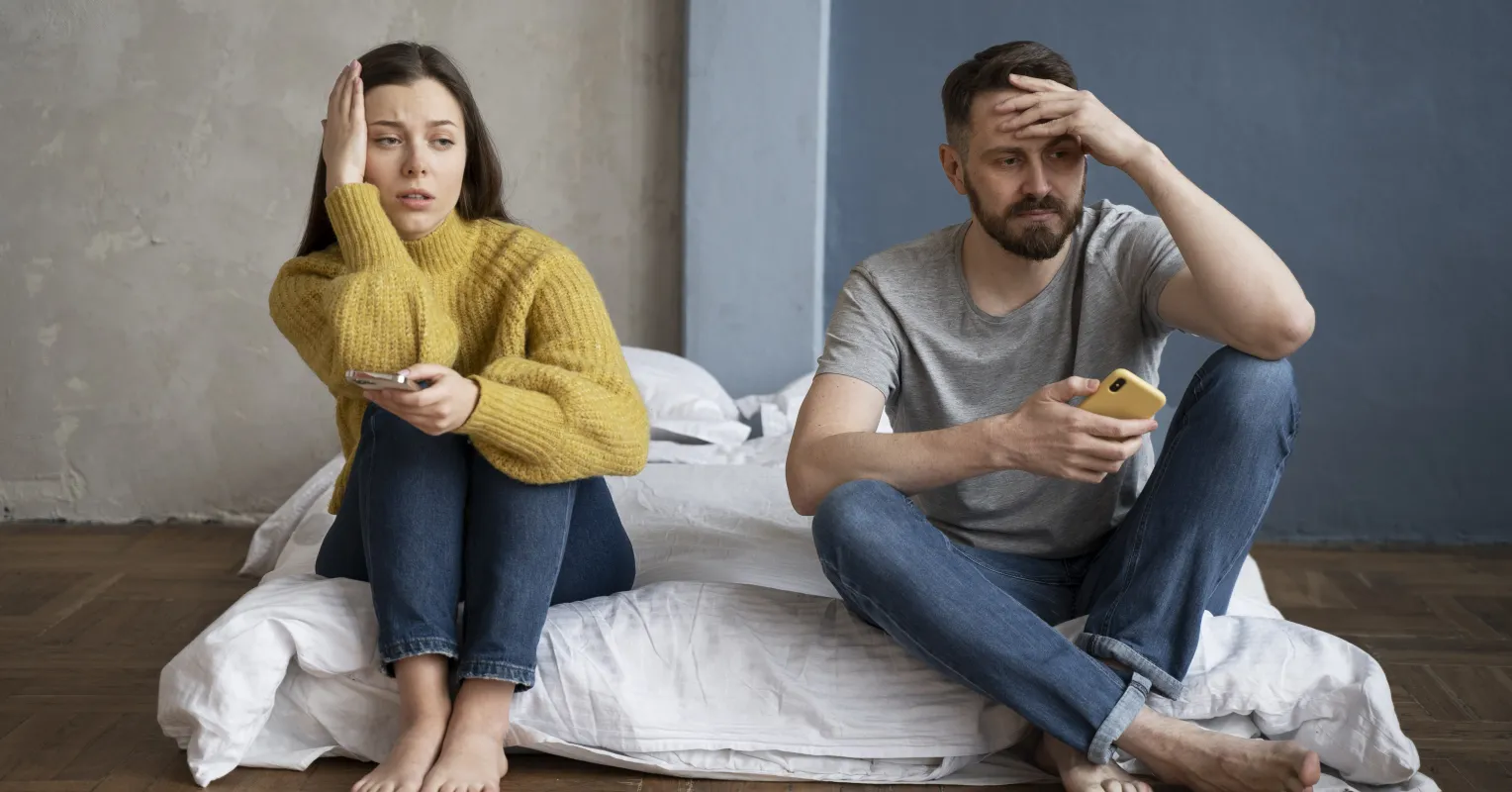 Individual feeling isolated, reflecting on why their partner seems distant after an affair