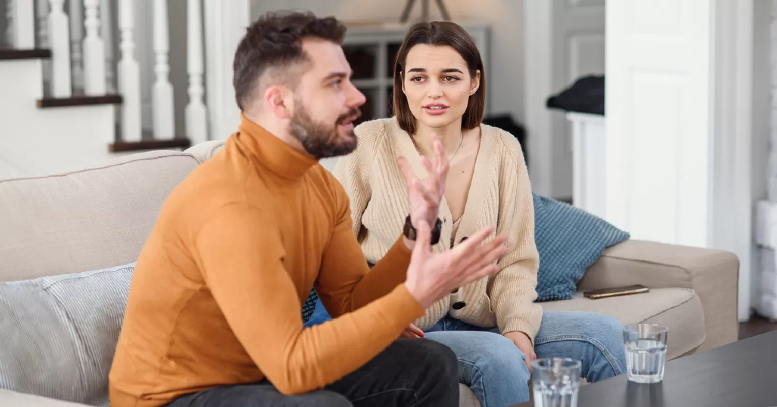 Couple experiencing tension due to possessive behavior in their relationship