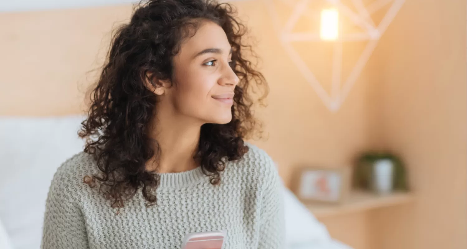 Individual practicing self-compassion through reflection and acceptance in a serene environment