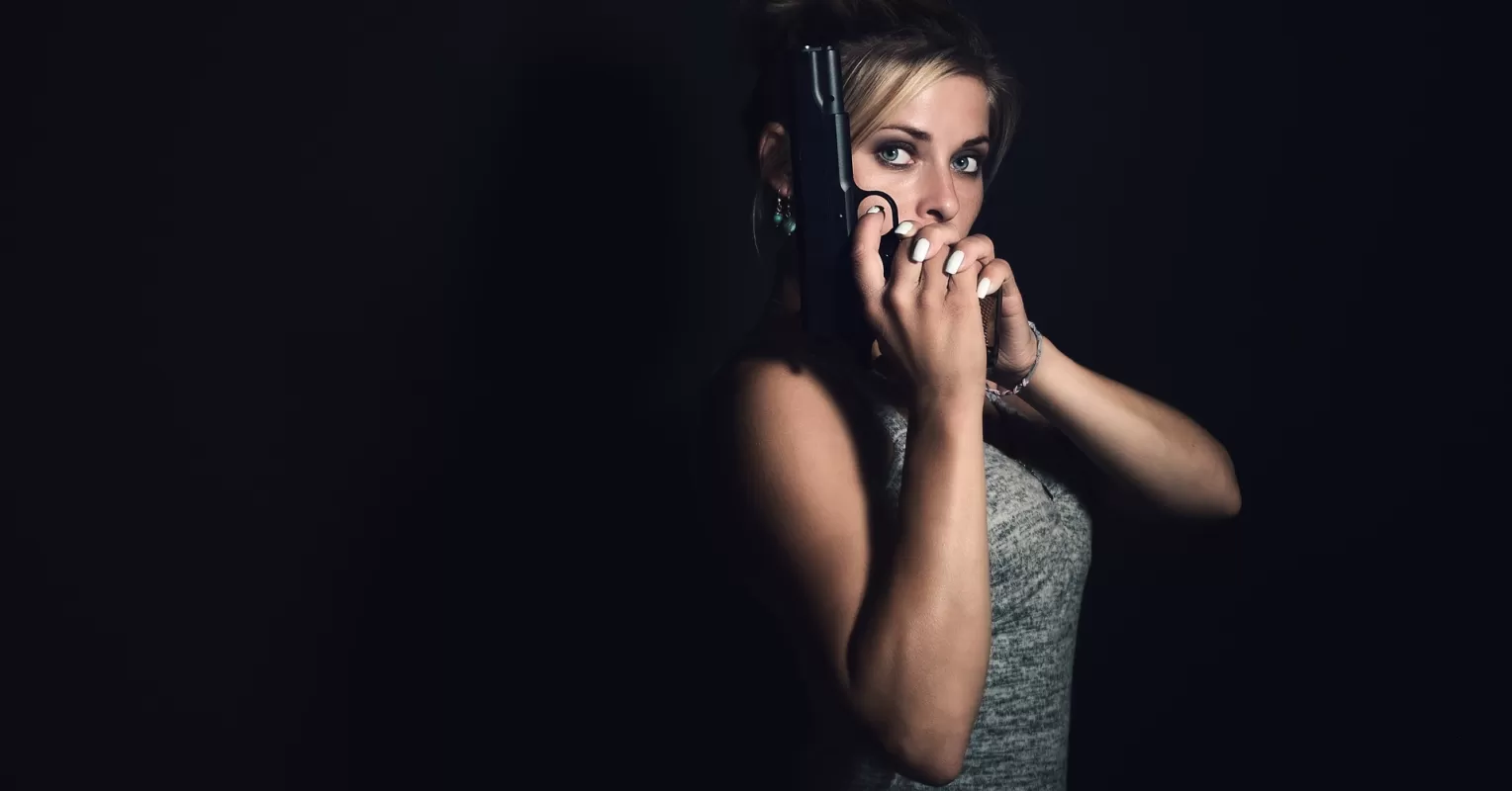 A confident woman exuding allure, embodying the complexities of being a femme fatale in society