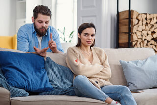 Couple discussing feelings of frustration and nagging in their relationship