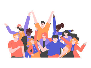 Diverse team members collaborating, showcasing inclusivity in the workplace and positive social dynamics